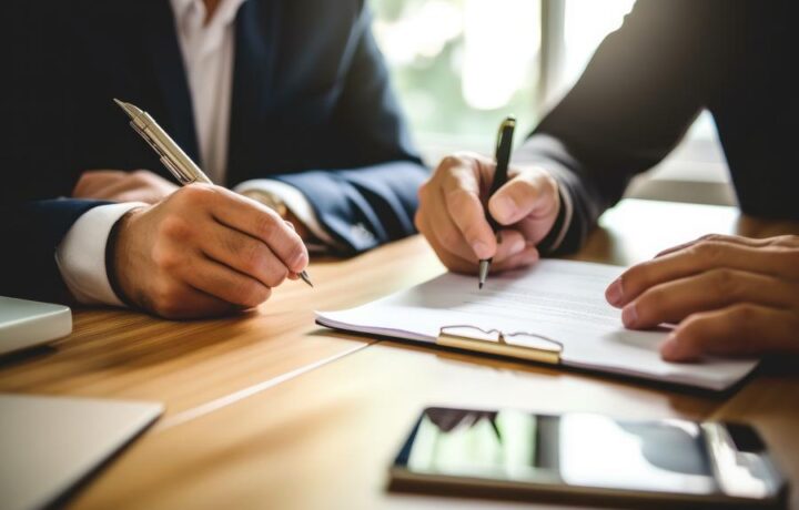 Vertrag über die Firmenübernahme wird geschlossen
